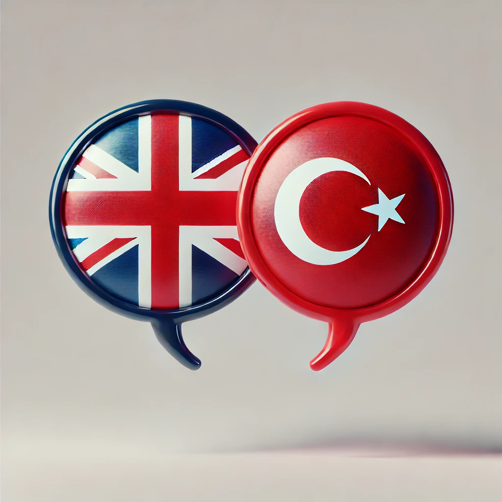 İngilizce ve Türkçe - İki dil, yan yana